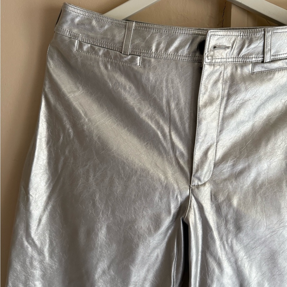 Silver Anthropologie Wide-Leg Women's Pants - Picture 3 of 4